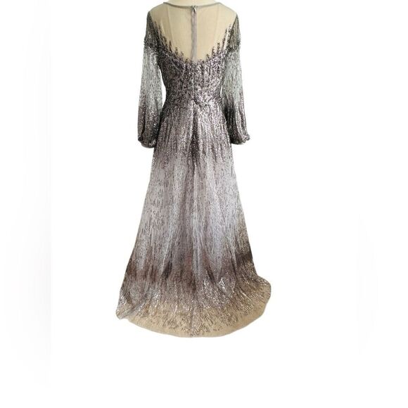 Mac Duggal 20307 Jewel Encrusted Long Sleeve A-Line Gown| Size 10 - Picture 15 of 15